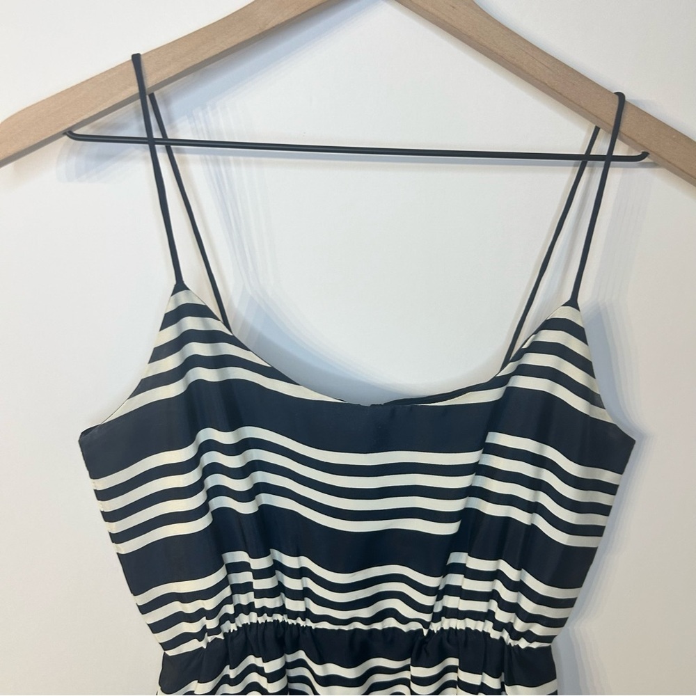 J.Crew Navy Blue and White Striped Sleeveless Dress, Size 4 - Picture 2 of 8